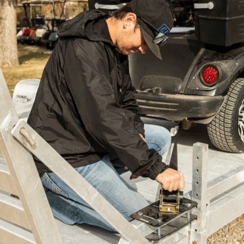 Retractable Auto Ratchet Strap with RAIL BRACKET BUNDLE