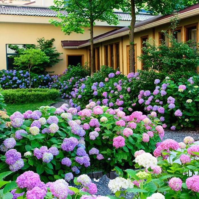 Outdoor Artificial Hydrangea Flowers