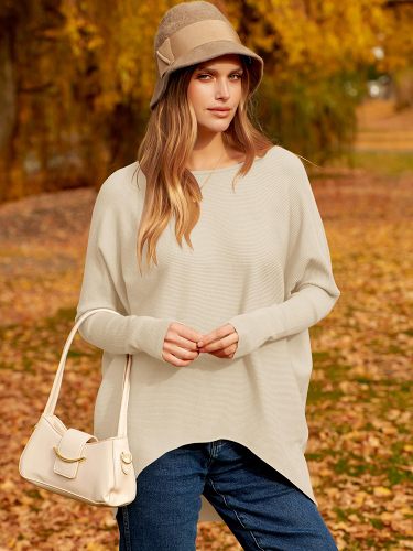 HOT SALE 49% OFF - women's Irregular Oversized Dolman Sleeve Knitted Pullover