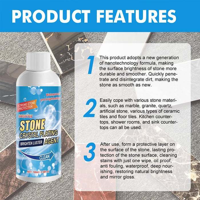 Stone Stain Remover Cleaner (effective removal of oxidation, rust and stains)