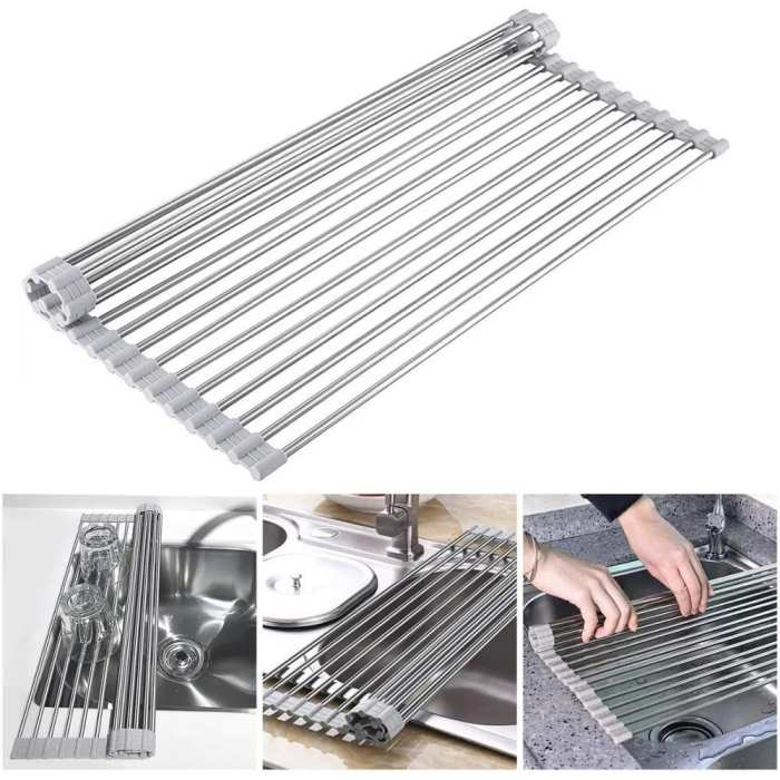 (Hot Sale- SAVE 49% OFF) Portable Stainless Steel Rolling Rack (BUY 2 GET FREE SHIPPING)