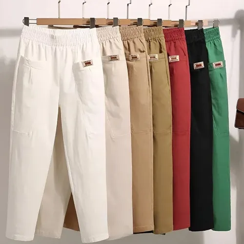 2024 HOT SALE-49% OFFWomen's Elastic Waist Cotton Pants
