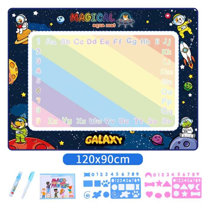 Water Doodle Mat ,Aqua Painting Drawing Mat Mess Free Learning Toy Mat