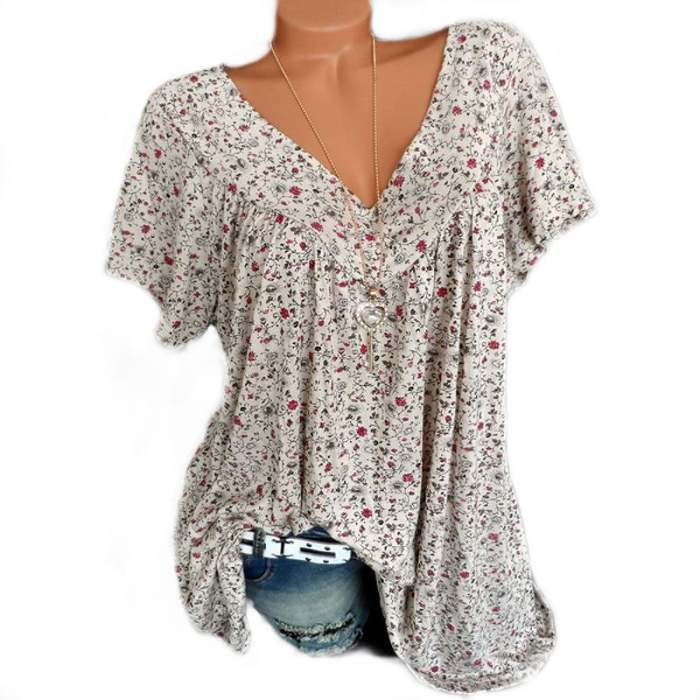 Spring  fashion print short sleeve