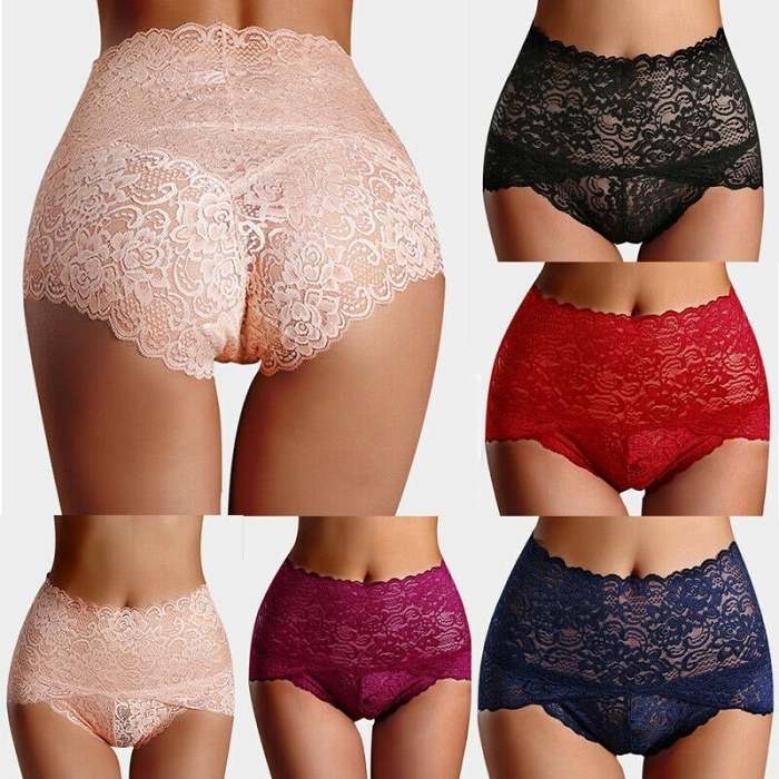5 Pcs Set Only 14.99- Sexy High Waist Pretty Lace Panties