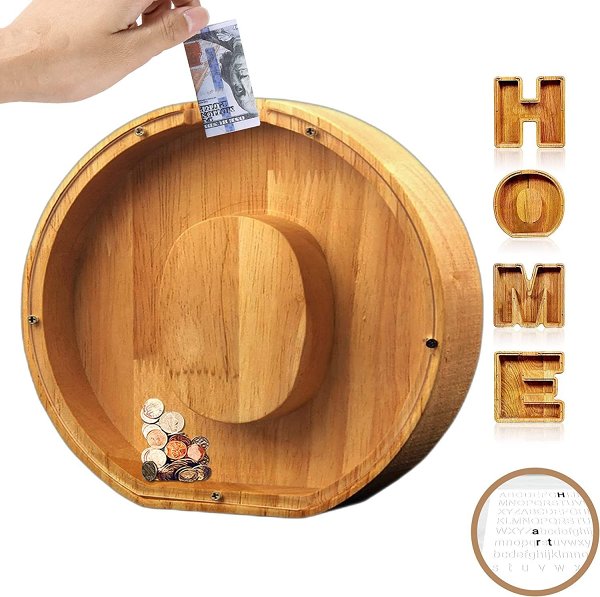 BUY MORE SAVE MORE - Piggy Bank-Wood Gift For Kids