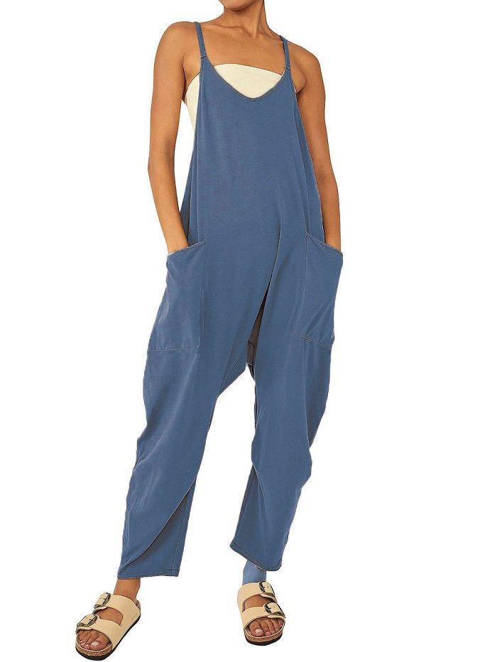 Wide Leg Jumpsuit with Pockets