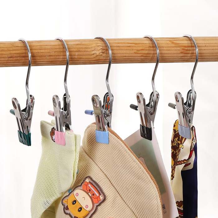 (2024 New Arrival  40% OFF )Anti-Rust Clip-Space Saving Clothespin Hook