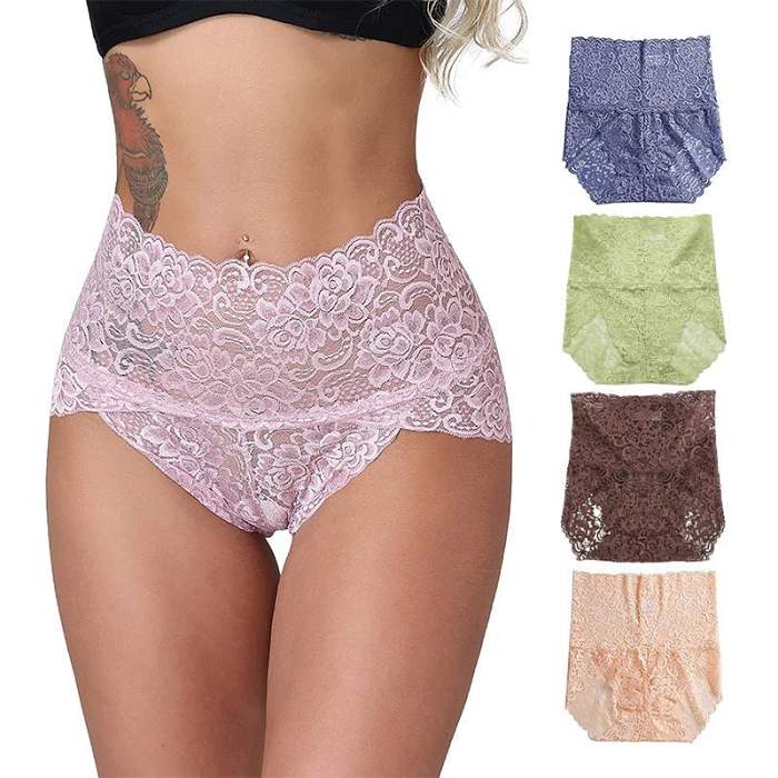 5 Pcs Set Only 14.99- Sexy High Waist Pretty Lace Panties