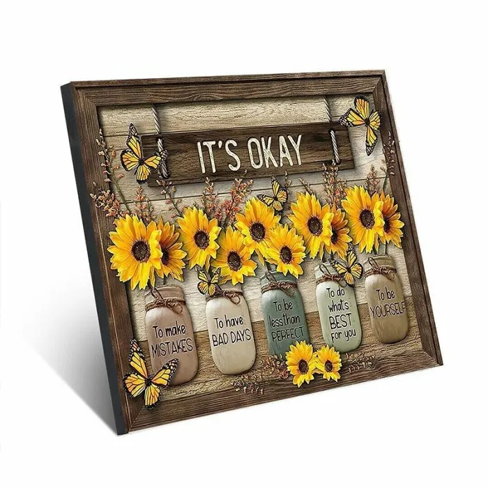 LAST DAY 49% OFF Butterfly Sunflowers Wall Art(Buy 2 Get FREE SHIPPING)