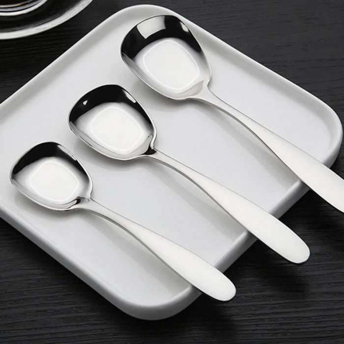 Square Head Stainless Steel Spoon