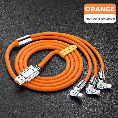 Hot Sale 49% Off –120W 3 in 1 Rotating Elbow Fast Charging Data Cable