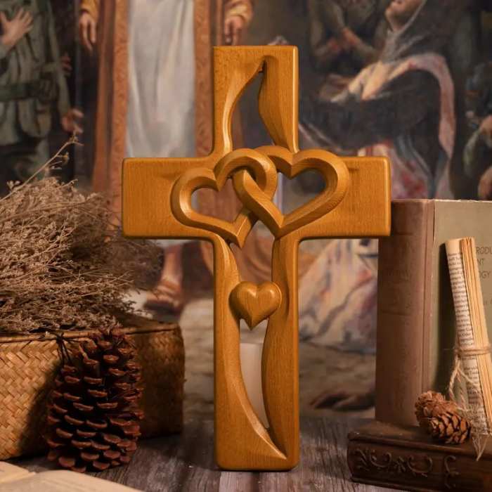 Last Day Clearance Event Sale 49% OFFIntertwined Heart Wooden Cross