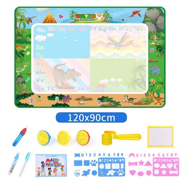 Water Doodle Mat ,Aqua Painting Drawing Mat Mess Free Learning Toy Mat