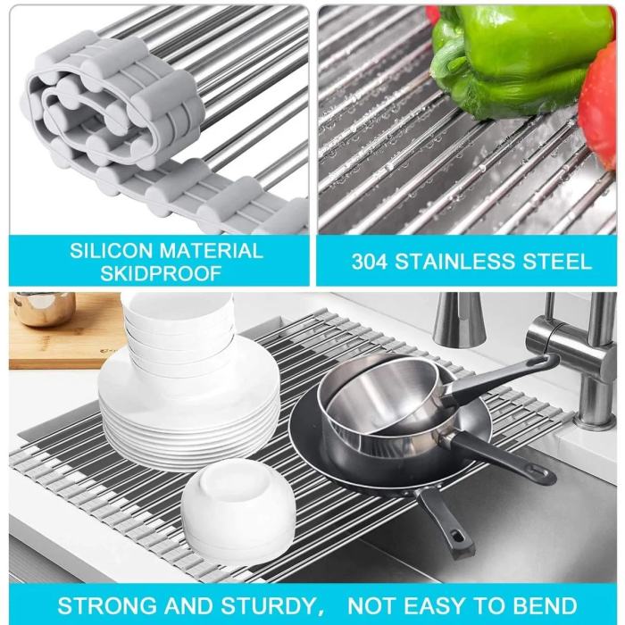 (Hot Sale- SAVE 49% OFF) Portable Stainless Steel Rolling Rack (BUY 2 GET FREE SHIPPING)