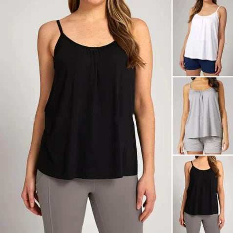 Loose-fitting Tank Top With Built-in Bra