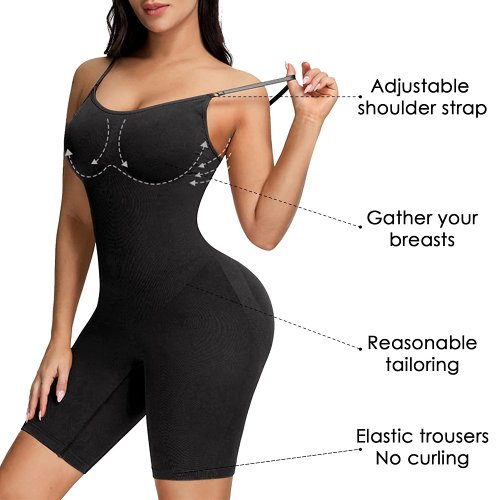 Smoothing Seamless Full Bodysuit(Open crotch design)