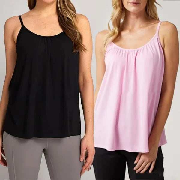 LAST DAY 49% OFFLoose fitting Tank Top With Built-in Bra