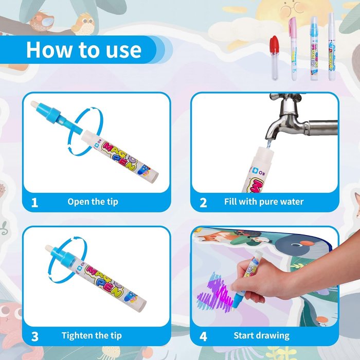 Water Doodle Mat - Mess Free Learning Toy Mat