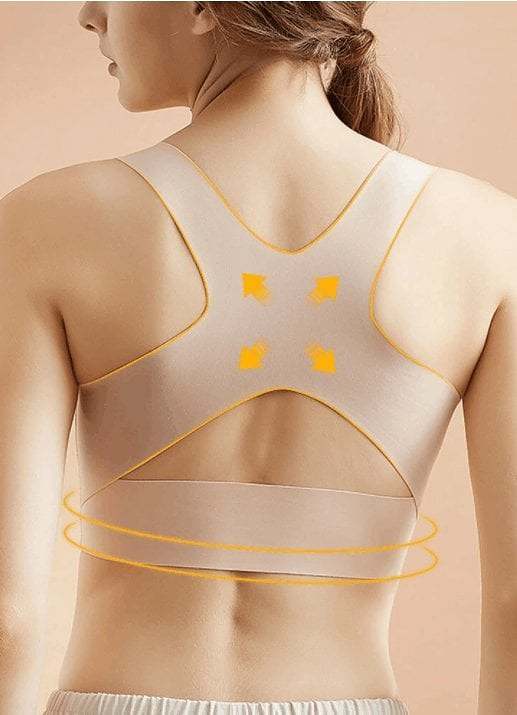 2PCS Unwired Front Buckle Push Up Adjustable Seamless Tank Bra