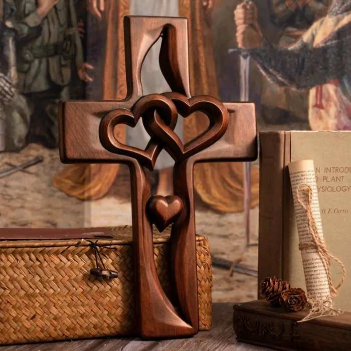 Last Day Clearance Event Sale 49% OFFIntertwined Heart Wooden Cross