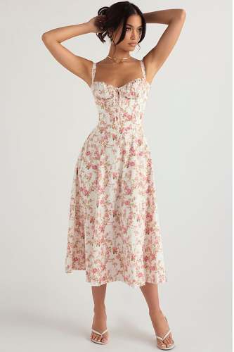 BIG SALE 49% OFFCARMEN PRINT BUSTIER SUNDRESS