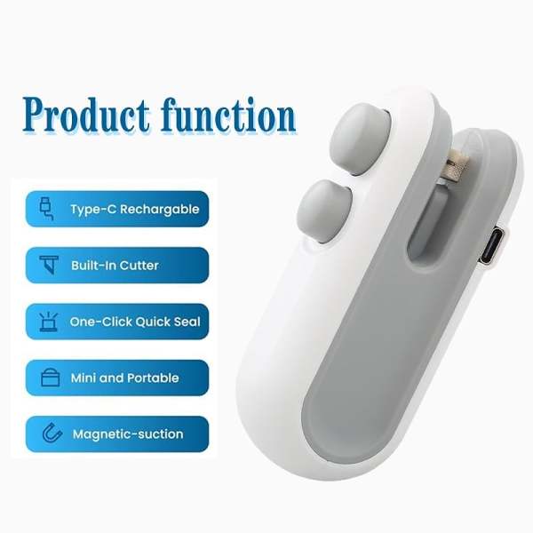 Last Day 49% OFF-Snacks Mini Bag SealerBUY 2 SAVE 5 % & FREE SHIPPING