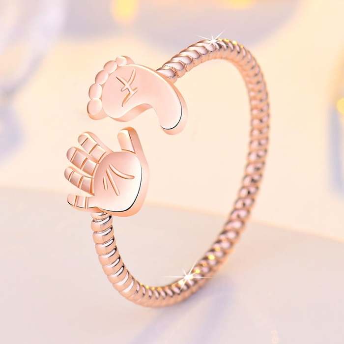 -You Are Going to Make a Wonderful Mama Baby Palm and Feet Ring
