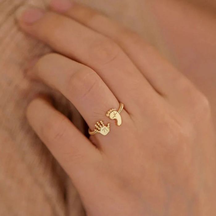 -You Are Going to Make a Wonderful Mama Baby Palm and Feet Ring