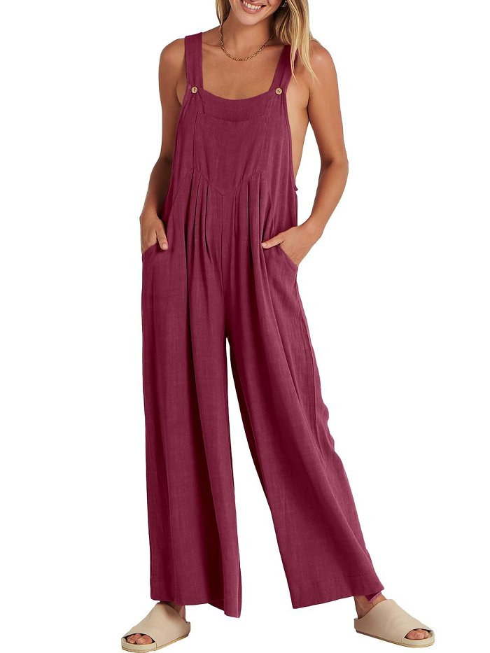 2024 HOT SALE Plus Size Wide Leg Overalls Jumpsuit