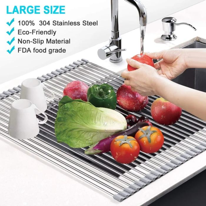 (Hot Sale- SAVE 49% OFF) Portable Stainless Steel Rolling Rack (BUY 2 GET FREE SHIPPING)