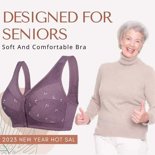 Buy 2 Get 1 FreeDesign for Senior Front Closure Cotton Bra(Please Add 3/5 pcs to your Cart)