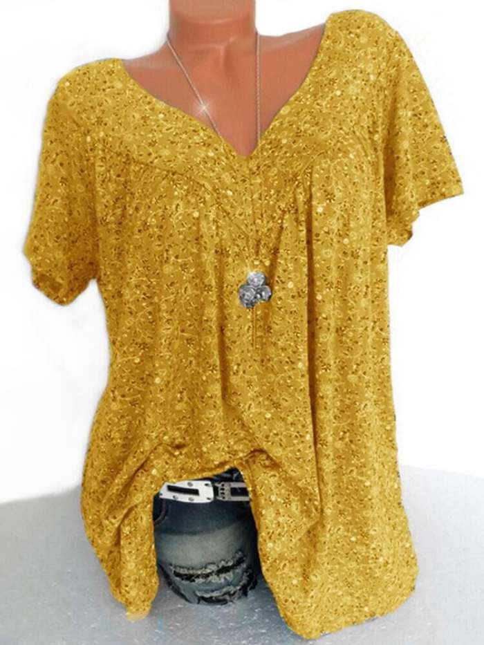 Spring  fashion print short sleeve