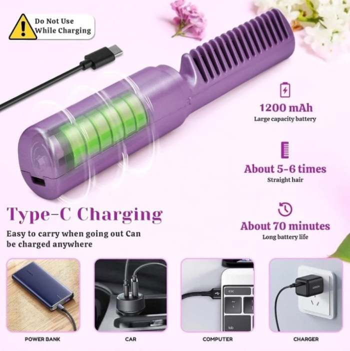 FREE SHIPPINGRechargeable Mini Hair Straightener