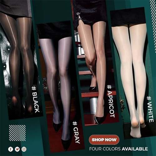 4Pcs Plus Size Pearlescent Silk Stockings Pantyhose