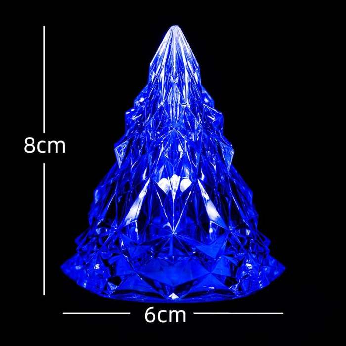 Night Light Crystal Mini Tree Light Flameless LED