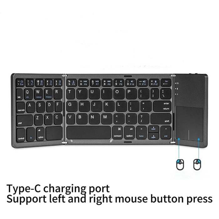 Folding Bluetooth Keyboard with Touchpad