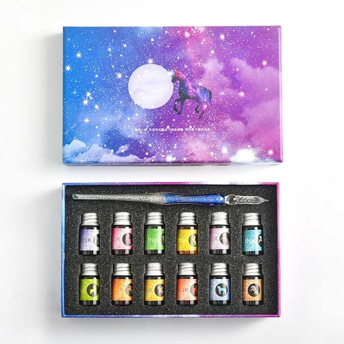 Calligraphy Glass Dip Pen Ink Set