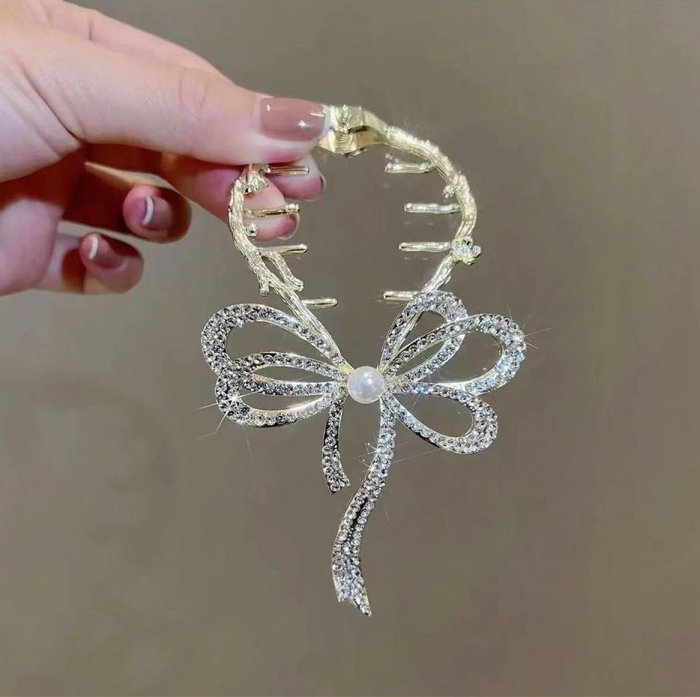 Bow light luxury premium feeling hairpin