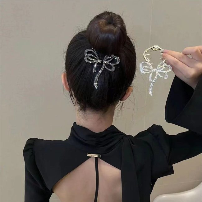 Bow light luxury premium feeling hairpin