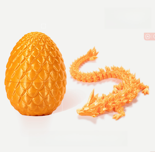 3D-Printed Articulated Crystal Dragon