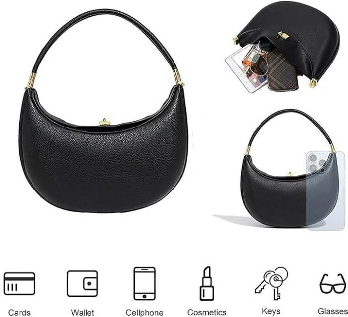 New PU Leather 4 In 1 Crescent Bag