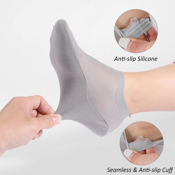 Ultra Thin Liner Non Slip No Show Socks