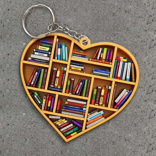Book Lovers Heart Ornament(2D Flat)