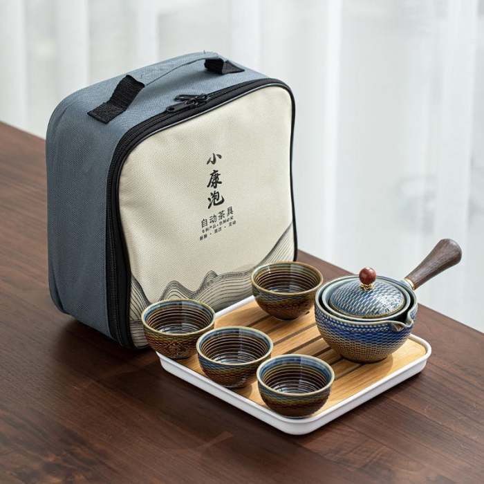 With 4 Cups and Travel Bag- 2023 New 360° Rotation Tea Maker