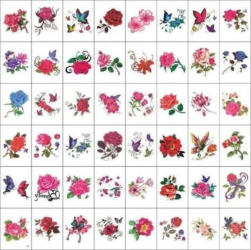 Trendy 3D Tattoo Stickers 50 PCS
