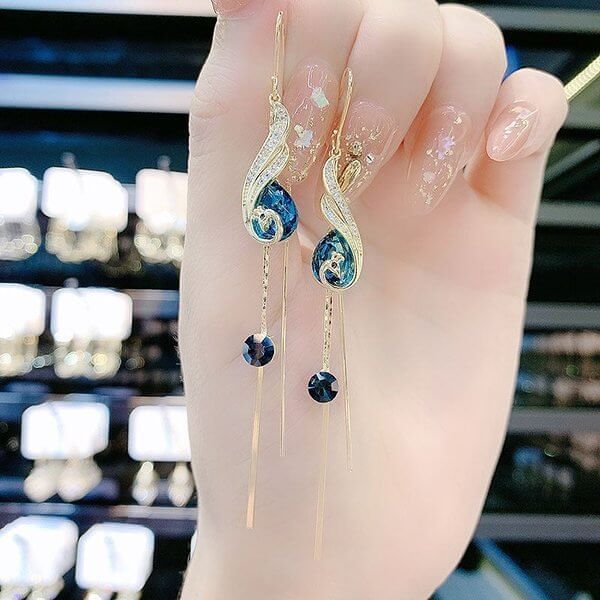 Beautiful peacock earrings