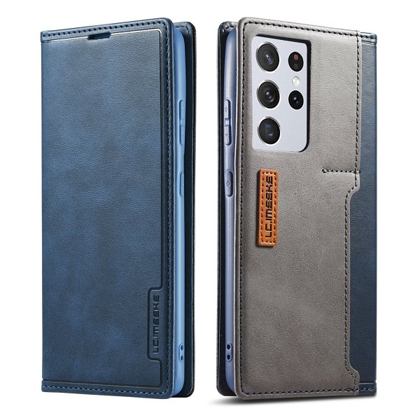 Leather Pattern Magnetic Flip Cover Holder Card Phone Case For Samsung
