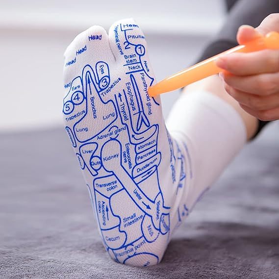 MOTHER'S & FATHER'S DAY Hot Sale Reflexology Socks with Trigger Point Massage Tool
