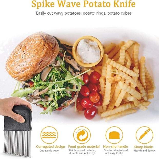 Stainless Steel Crinkle Cutter - BUY 2 GET 1 FREE NOW